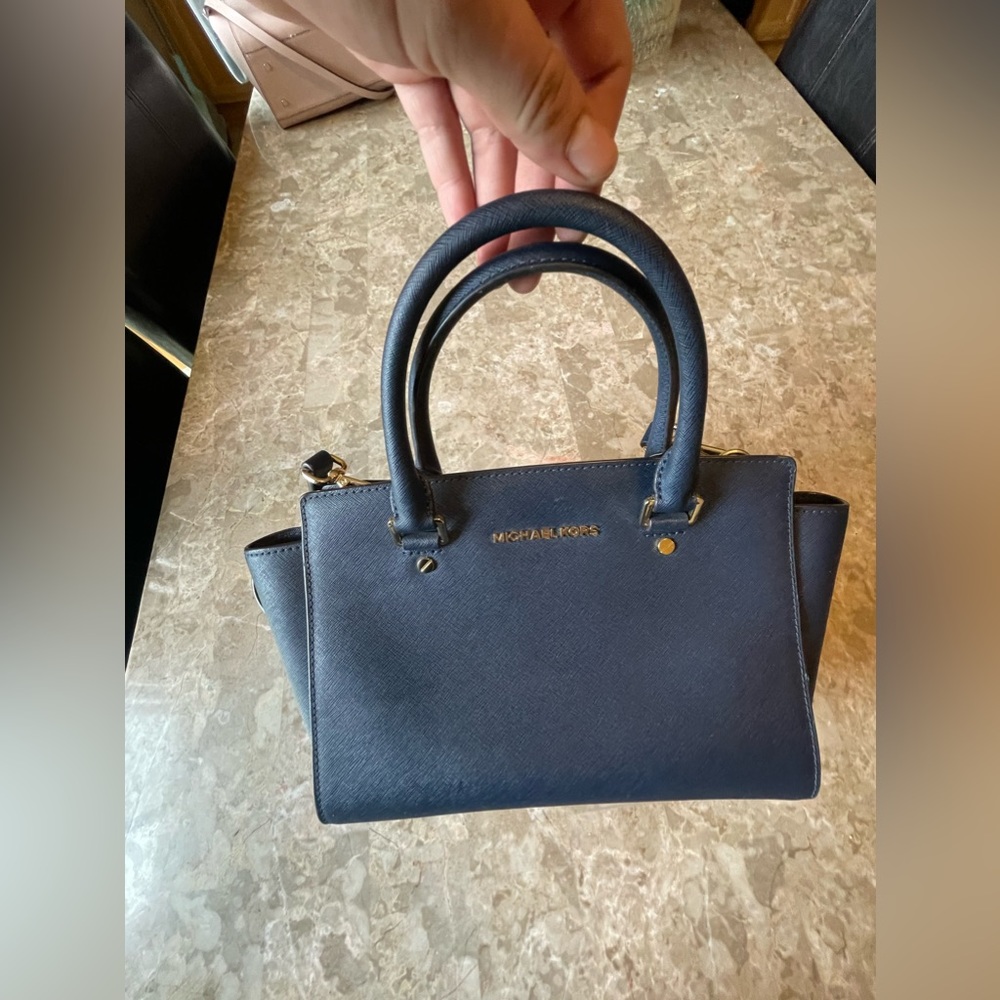 Blue Michael Kors Satchel